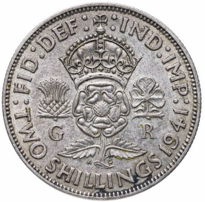купить Великобритания 2 шиллинга (флорин, shillings) 1941