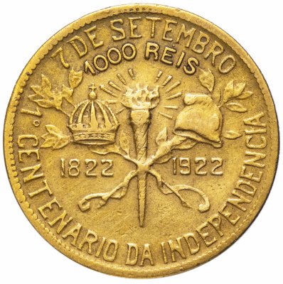 купить Бразилия 1000 рейс (reis) 1922 "100 лет независимости Бразилии"