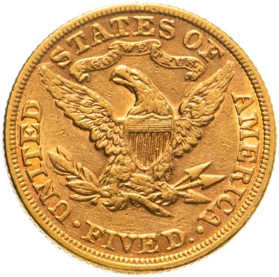 купить США 5 долларов (dollars) 1894 Половина орла, без отметки монетного двора