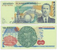 купить Мексика 10000 песо 1981 год Pick 78a Серия A