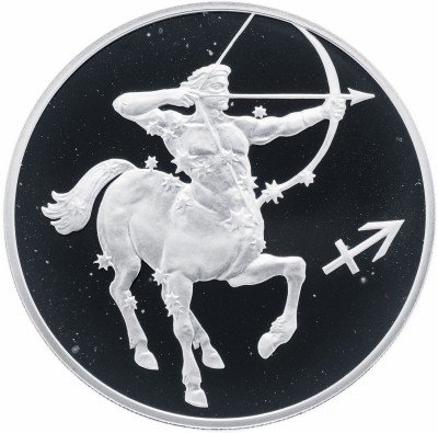 купить 3 рубля 2003 года СПМД Стрелец Proof