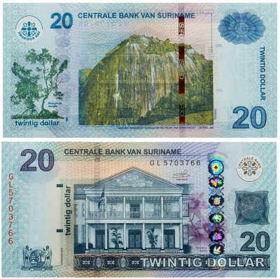 купить Суринам 20 долларов 2019 (Pick 164с)