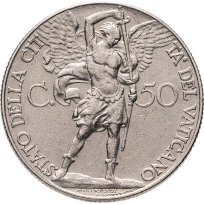 купить Ватикан 50 чентезимо (centesimi) 1934