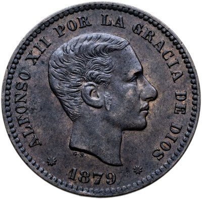 купить Испания 5 сентимо (centimos) 1879