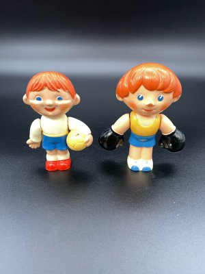купить Набор из 2 игрушек футболист и боксер (в подборе), пластик, Россия, 1985-1995 гг.