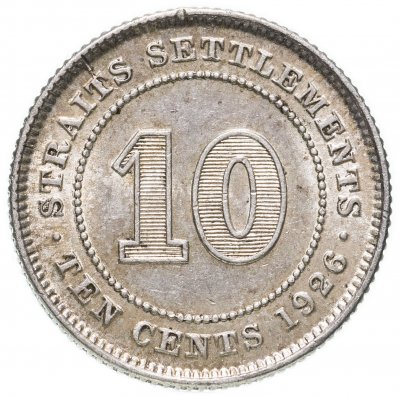 купить Стрейтс Сетлментс 10 центов (cents) 1926