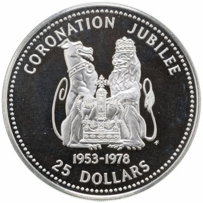 купить Белиз 25 долларов, 1978 25 лет коронации Королевы Елизаветы II
