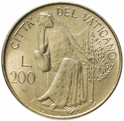 купить Ватикан 200 лир (lire) 1979-1980, случайный год