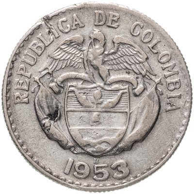 купить Колумбия 20 сентаво (centavos) 1953