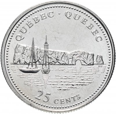 купить Канада 25 центов (cents) 1992 "125 лет Конфедерации Канада - Квебек"