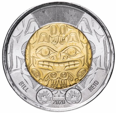 купить Канада 2 доллара (dollar) 2020 "100 лет со дня рождения Билла Рида"