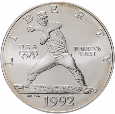 купить США 1 доллар (dollar) 1992 XXV летние Олимпийские Игры, Барселона 1992 знак монетного двора "D" - Денвер