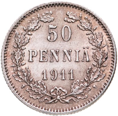 купить 50 пенни (pennia) 1911 L Российская Финляндия
