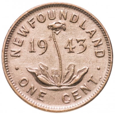 купить Ньюфаундленд 1 цент (cent) 1943