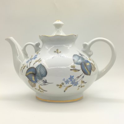купить Чайник доливной с растительным декором, фарфор, деколь, золочение, Добрушский фарфоровый завод, СССР, 1978-1991 гг.