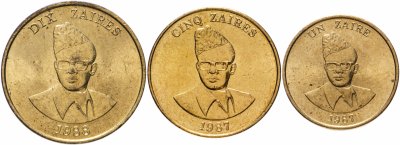купить Заир набор 1987-88 (3 штуки)