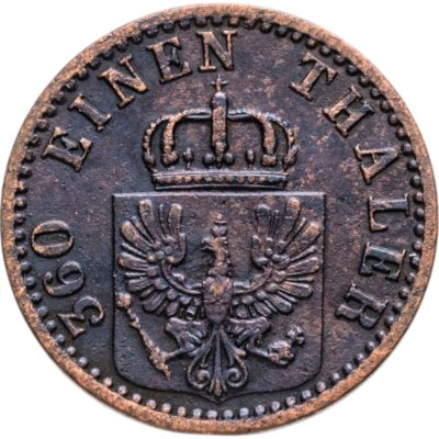 купить Германия, Пруссия 1 пфенниг 1866