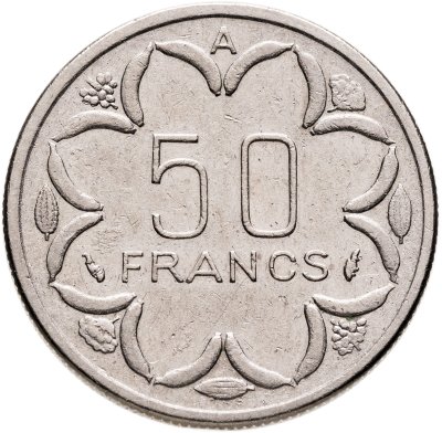 купить Центральная Африка (BEAC) 50 франков (francs) 1984 Отметка на реверсе "A" - ЧАД