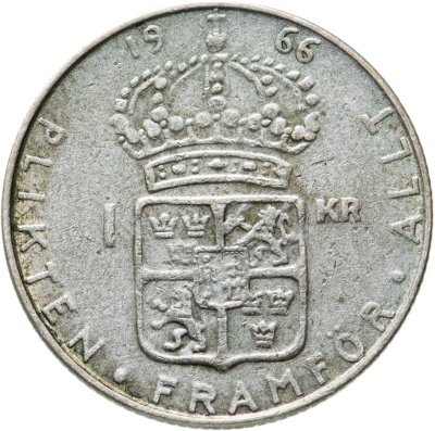 купить Швеция 1 крона (krona) 1966