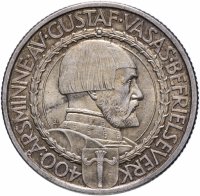 Купить Швеция 2 кроны 1921 "400 лет Войне за Независимость"