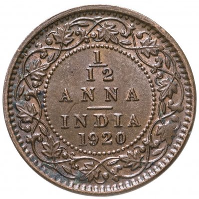купить Британская Индия 1/12 анны (anna) 1920