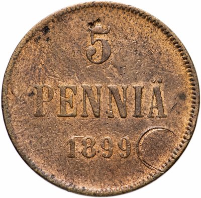 купить 5 пенни 1899, монета для Финляндии