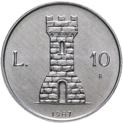 купить Сан-Марино 10 лир (lire) 1987 "15 лет возобновлению чеканке монет"
