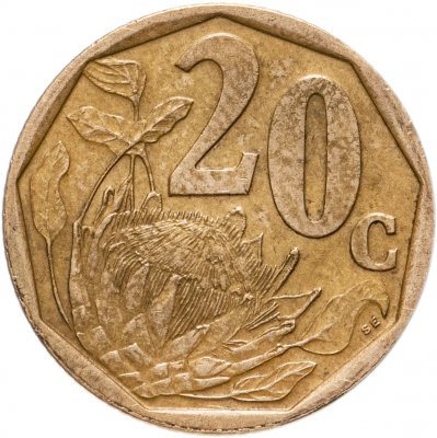 купить ЮАР 20 центов (cents) 1990-1999, случайная дата