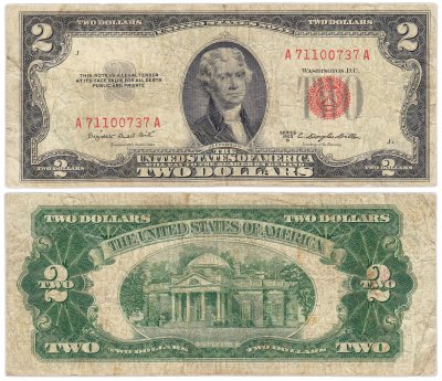 купить США 2 доллара 1953 series 1953B (Pick 380b)