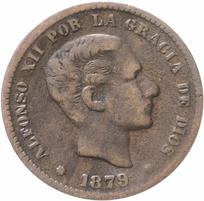 купить Испания 10 сентимо 1879