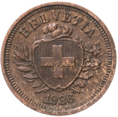 купить Швейцария 1 раппен (rappen) 1936