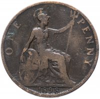 купить Великобритания 1 пенни (penny) 1898