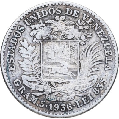 купить Венесуэла 1 боливар (bolivar) 1935-1960, случайный год
