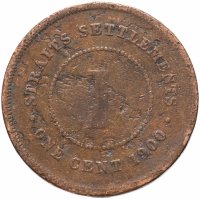 Купить Стрейтс Сетлментс 1 цент (cent) 1900