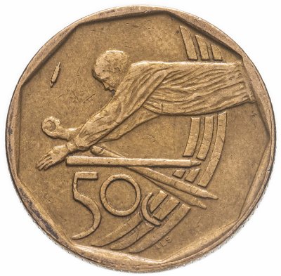 купить ЮАР 50 центов (cents) 2003 Чемпионат мира по крикету в Южной Африке 2003