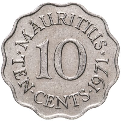 купить Маврикий 10 центов (cents) 1971