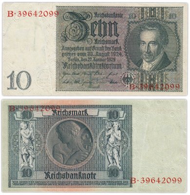 купить Германия 10 рейхсмарок 1929