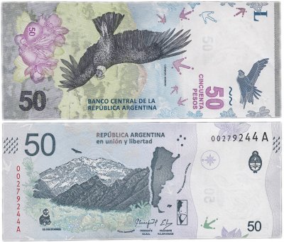 купить Аргентина 50 песо 2018 (Pick 363(1))