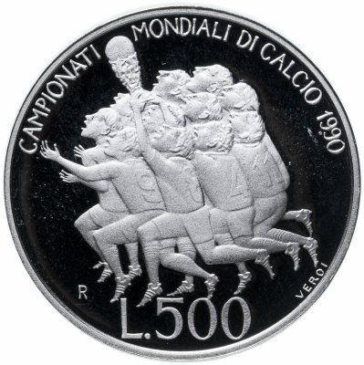 купить Сан-Марино 500 лир 1990 "Чемпионат мира по футболу 1990"