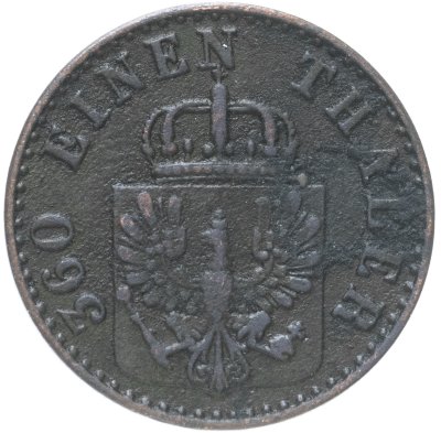 купить Германия, Пруссия 1 пфенниг 1855