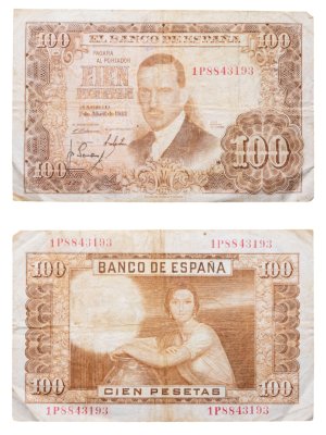 купить Испания 100 песет 1953