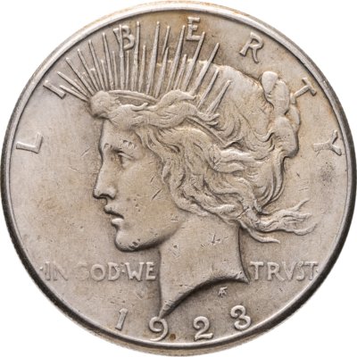 купить США 1 доллар (dollar) 1923 S Peace Dollar (мирный доллар) знак монетного двора "S" - Сан-Франциско