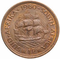 Купить ЮАР 1 пенни (penny) 1953-1960 случайный год