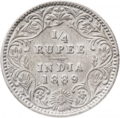 купить Британская Индия 1/4 рупии 1889