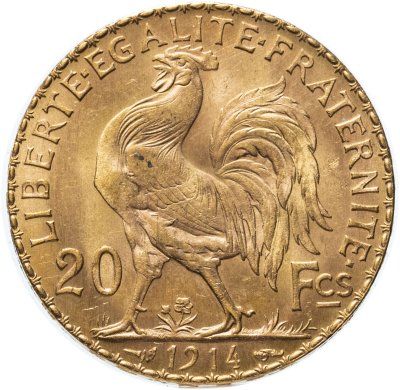 купить Франция 20 франков (francs) 1914
