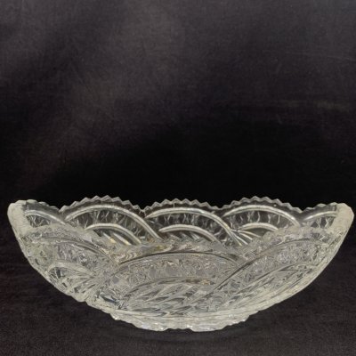 купить Конфетница, декорированная рельефным узором, стекло, СССР, 1970-1990 гг.