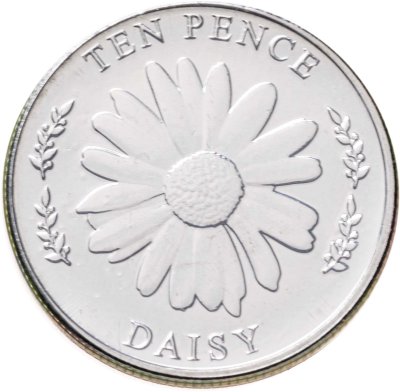 купить Джерси 10 пенсов (pence) 2022 "Полевые цветы - Маргаритка" в коинкарте