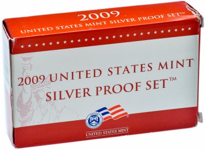 купить США полный годовой набор монет proof 2009 (18 монет в официальном буклете), включая серебряные