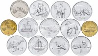 Купить Северная Корея набор монет 2002 (13 штук, UNC) животные, техника