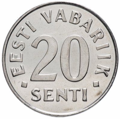купить Эстония 20 сентов (senti) 1997